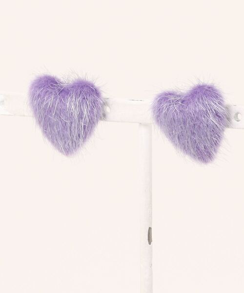 SPIGA（スピーガ）の「ｶﾗﾌﾙｼｬｷﾞｰﾊｰﾄﾋﾟｱｽ（ピアス（両耳用）・レディース・ブラウン/パープル/ピンク系その他/ブラック・FREE）」の3枚目の写真