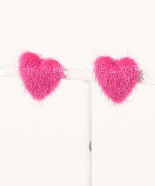 SPIGA（スピーガ）の「ｶﾗﾌﾙｼｬｷﾞｰﾊｰﾄﾋﾟｱｽ（ピアス（両耳用）・レディース・ブラウン/パープル/ピンク系その他/ブラック・FREE）」の4枚目の写真