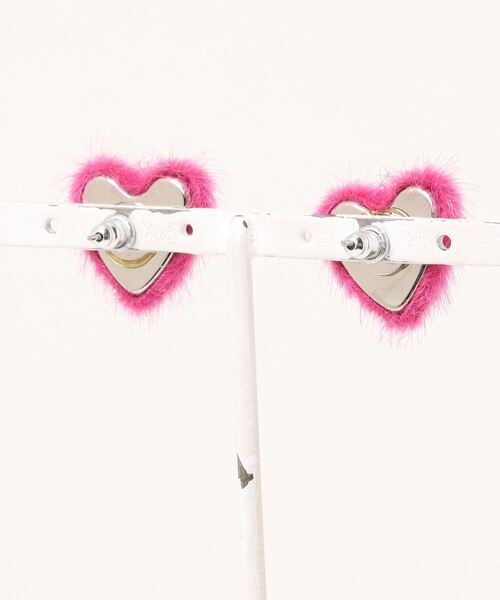 SPIGA（スピーガ）の「ｶﾗﾌﾙｼｬｷﾞｰﾊｰﾄﾋﾟｱｽ（ピアス（両耳用）・レディース・ブラウン/パープル/ピンク系その他/ブラック・FREE）」の5枚目の写真