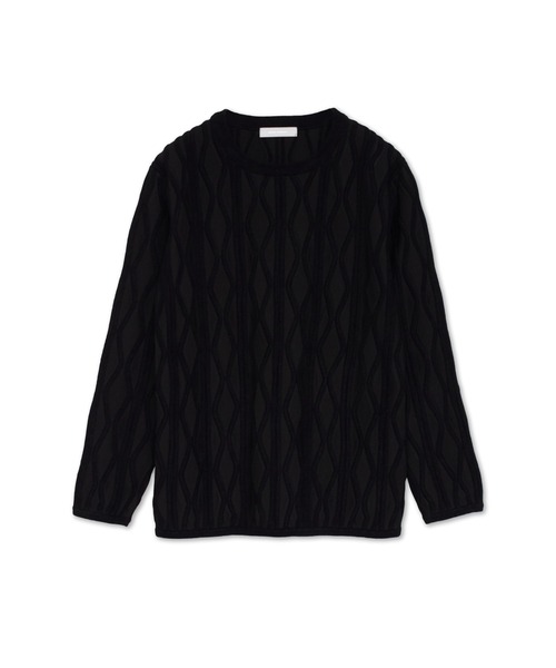 HIGH STREET（ハイストリート）の「HIGH STREET∴ケーブルモールリンクスクルーネックニット（ニット/セーター・メンズ・ブラック/グレー/ホワイト・L/LL/M）」の20枚目の写真