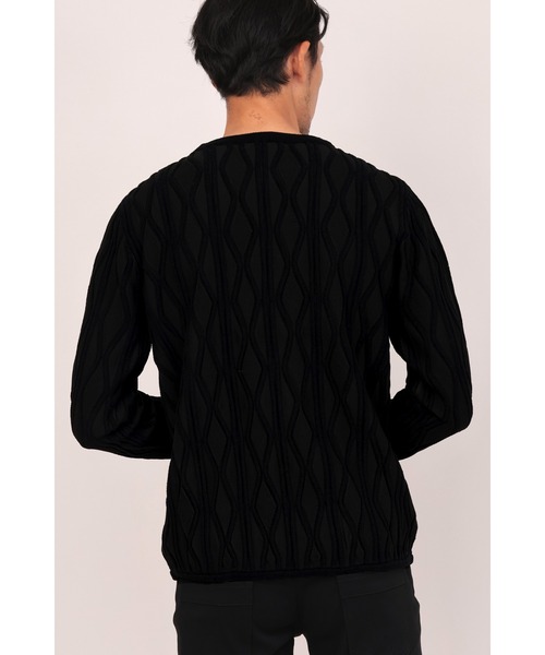 HIGH STREET∴ケーブルモールリンクスクルーネックニット（ニット