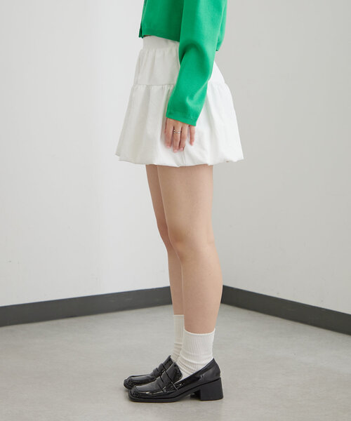 mline（エムライン）の「[mline]バルーンミニスカパン（スカート・レディース・ブラック/オフホワイト・1/2）」の10枚目の写真