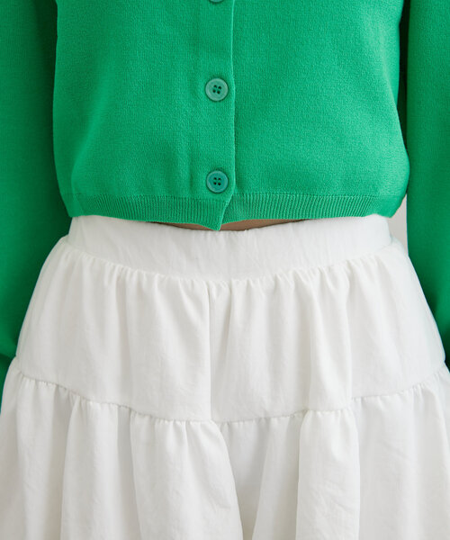 mline（エムライン）の「[mline]バルーンミニスカパン（スカート・レディース・ブラック/オフホワイト・1/2）」の12枚目の写真