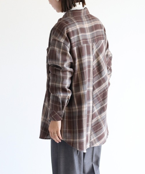 cepo(セポ)の「クレイジーパターンMIXチェックシャツ(シャツ/ブラウス・レディース・ブラウン/ブラック・M)」の6枚目の写真