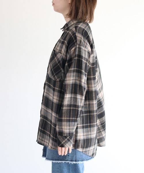 cepo(セポ)の「クレイジーパターンMIXチェックシャツ(シャツ/ブラウス・レディース・ブラウン/ブラック・M)」の17枚目の写真