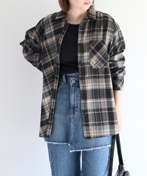 cepo(セポ)の「クレイジーパターンMIXチェックシャツ(シャツ/ブラウス・レディース・ブラウン/ブラック・M)」の19枚目の写真