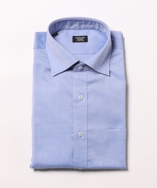 CROWDED CLOSET（クラウデッドクローゼット）の「ヘリンボーンドレスシャツ（シャツ/ブラウス・メンズ・ホワイト/ブルー・02/03）」の4枚目の写真