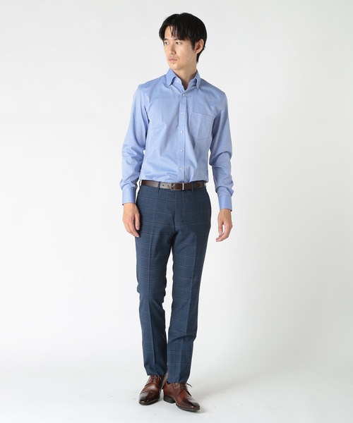 CROWDED CLOSET（クラウデッドクローゼット）の「ヘリンボーンドレスシャツ（シャツ/ブラウス・メンズ・ホワイト/ブルー・02/03）」の10枚目の写真