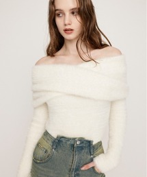 SLY | 【MAYWAY】OFF SHOULDER 2P TOPS オフ ショルダー 2ピー トップス(ニット/セーター)