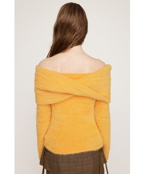 SLY(スライ)の「【MAYWAY】OFF SHOULDER 2P TOPS オフ ショルダー 2ピー トップス(ニット/セーター・レディース・イエロー/ダークグレー/レッド/オフホワイト・FREE)」の9枚目の写真