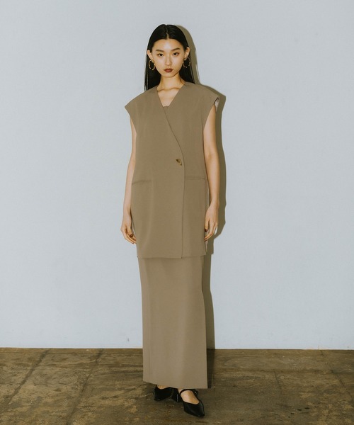 ANDRESD」 コンビワンピース L カーキ