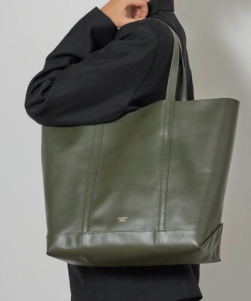 sita parantica（シータパランティカ）の「sita parantica/シータ パランティカ TOTE-Minimal spec.Leather レザートートバック（トートバッグ・レディース・ブラック/オリーブ・FREE）」の9枚目の写真