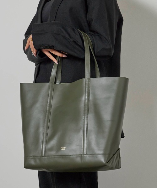 sita parantica（シータパランティカ）の「sita parantica/シータ パランティカ TOTE-Minimal spec.Leather レザートートバック（トートバッグ・レディース・ブラック/オリーブ・FREE）」の11枚目の写真