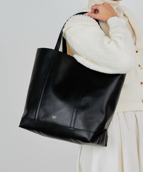 sita parantica（シータパランティカ）の「sita parantica/シータ パランティカ TOTE-Minimal spec.Leather レザートートバック（トートバッグ・レディース・ブラック/オリーブ・FREE）」の6枚目の写真