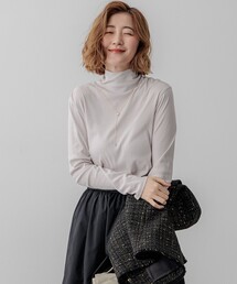 23区　カットソー 洗える】ライトコットンテリー ワイドスリーブ ロゴ カットソー