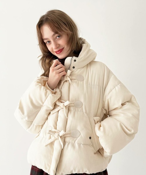 F i.n.t（フィント）の「【REVIVAL】【新色追加】リボン釦ダッフルエコ