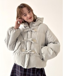 F i.n.t | 【REVIVAL】【新色追加】リボン釦ダッフルエコダウンコート/fint フィント(ダウンジャケット/コート)