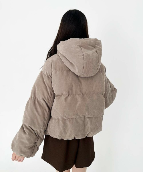 F i.n.t（フィント）の「【REVIVAL】【新色追加】リボン釦ダッフルエコダウンコート/fint フィント（ダウンジャケット/コート・レディース・アイボリー/ブラック/モカ/ミント・FREE）」の16枚目の写真