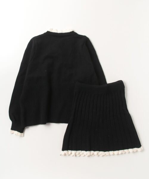 【セール】ヴィンテージスタイル リボン フリル ニットフーディ&プリーツミニスカート セットアップ（セットアップ）｜gossip！ロサンゼルス（ゴシップロサンゼルス）