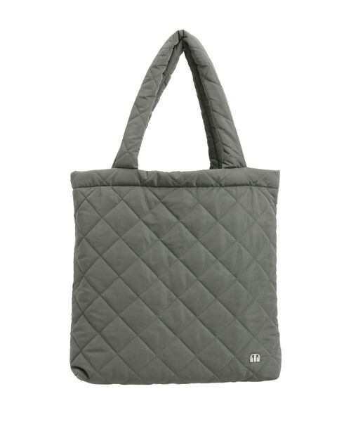 MURUA(ムルーア)の「キルティングロゴトートバッグ(トートバッグ・レディース・アイボリー/グレー/ブラック/ピンク/ダークグリーン/ネイビー・FREE)」の5枚目の写真