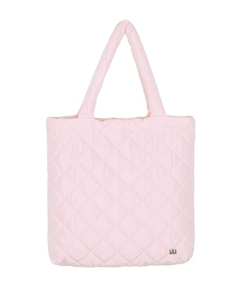 MURUA(ムルーア)の「キルティングロゴトートバッグ(トートバッグ・レディース・アイボリー/グレー/ブラック/ピンク/ダークグリーン/ネイビー・FREE)」の2枚目の写真
