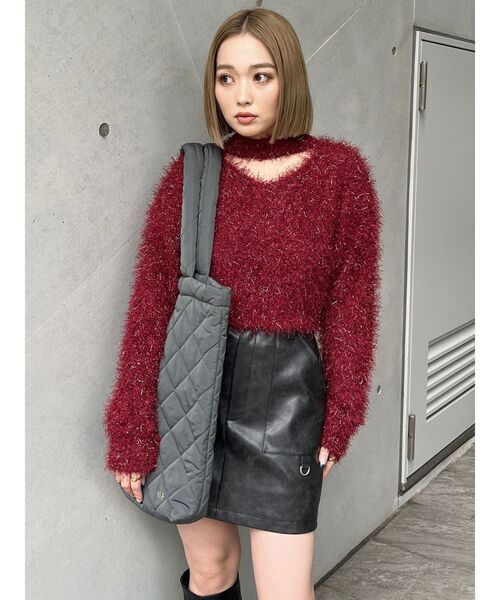 MURUA(ムルーア)の「キルティングロゴトートバッグ(トートバッグ・レディース・アイボリー/グレー/ブラック/ピンク/ダークグリーン/ネイビー・FREE)」の18枚目の写真