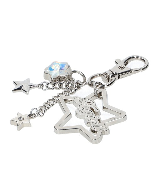 X-girl（エックスガール）の「TWINKLE STARS KEYHOLDER（キーホルダー・レディース・シルバー・ONE SIZE）」の3枚目の写真
