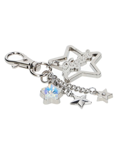 X-girl（エックスガール）の「TWINKLE STARS KEYHOLDER（キーホルダー・レディース・シルバー・ONE SIZE）」の4枚目の写真