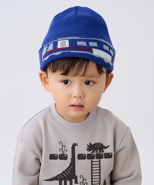 kladskap(クレードスコープ)の「電車JQリバーシブルニット帽(キャップ・キッズ・ブルー/グレー・FREE)」の1枚目の写真
