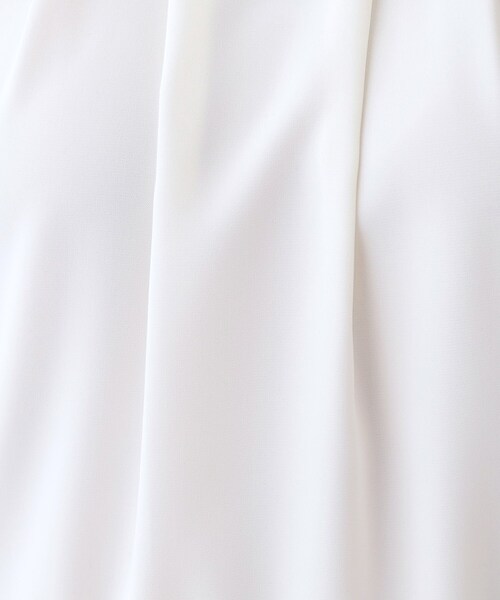 SHOO・LA・RUE（シューラルー）の「【S-3L/洗える/セレモニー】さらり軽やか スタンドカラー フリルブラウス（シャツ/ブラウス・レディース・ナチュラル/オフホワイト/ブラック・01/02/03/04/05）」の7枚目の写真
