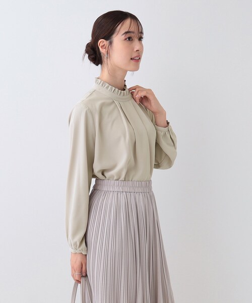 セール】【S-3L/洗える/セレモニー】さらり軽やか スタンドカラー