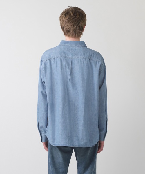 Levi's(リーバイス)の「Levi's/リーバイス BLUETAB(TM) シャンブレーワークシャツ(シャツ/ブラウス・メンズ・ライトインディゴブルー・M/L/XL/S)」の11枚目の写真