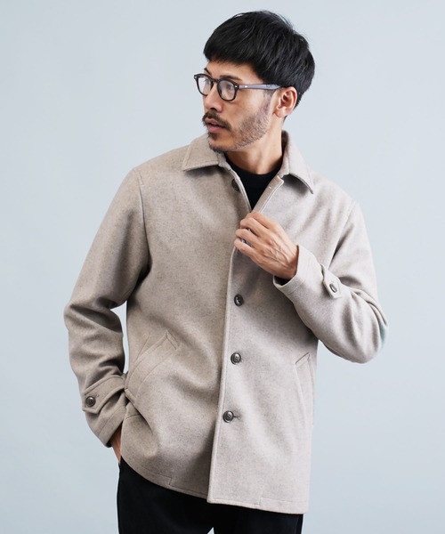 テックメルトン素材シングルPコート（ピーコート）｜JIGGYS SHOP