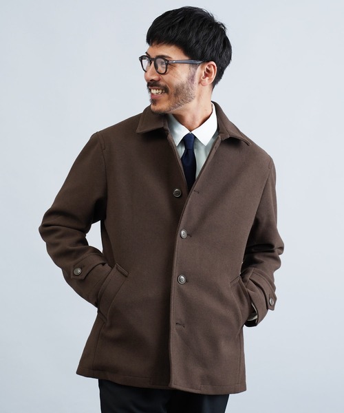 テックメルトン素材シングルPコート（ピーコート）｜JIGGYS SHOP