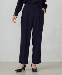 【セットアップ対応】ポリエステルツイル テーパードパンツ