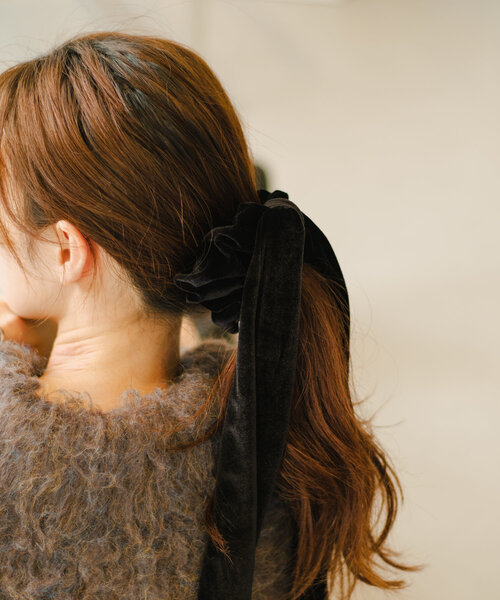 Kastane（カスタネ）の「*ベロアリボンシュシュSET（シュシュ・レディース・ブラック・FREE）」の8枚目の写真