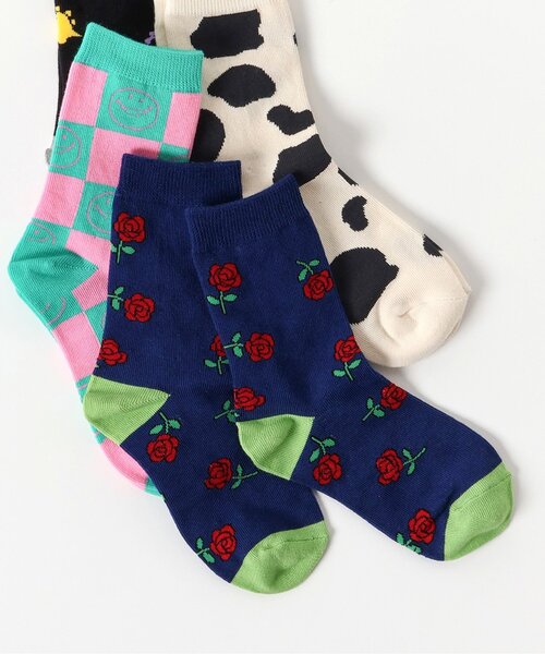 BREEZE（ブリーズ）の「BOYSバリエーション総柄ソックス（ソックス/靴下・キッズ・オフホワイト/ブラック/ネイビー/グリーン・15 /18/21）」の4枚目の写真