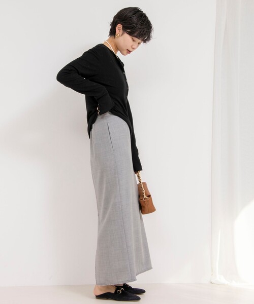 アドニシスフリンジブラックタイトスカート