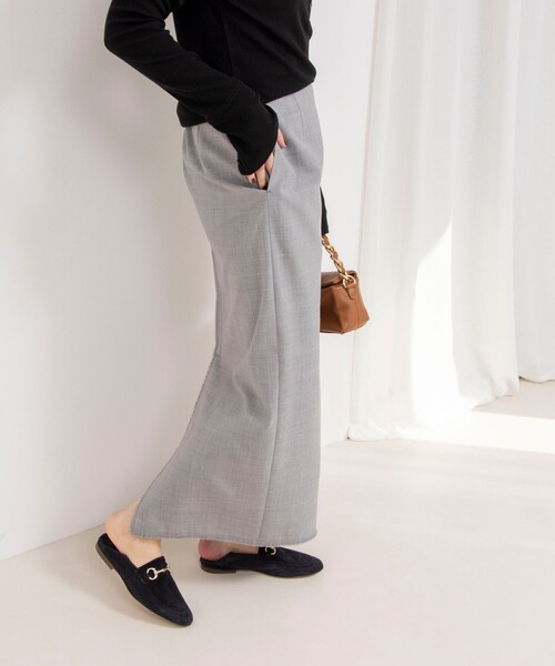 新品【NOLLEY'S 】グレー タイトスカート NOLLEY'S（ノーリーズ）の「ウォッシャブルエアボールタイト