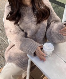 merrylatte | ユニセックスケーブルMIXニット(ニット/セーター)