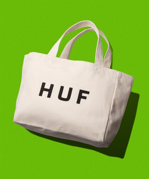 HUF(ハフ)の「HUF OG LOGO TOTE BAG S(トートバッグ・メンズ・ブルー/ナチュラル/グレイッシュベージュ/ブラック・O/S)」の3枚目の写真