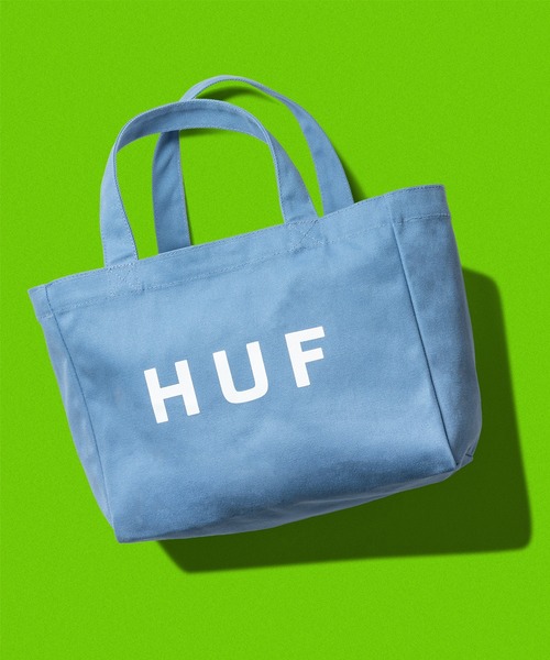 HUF(ハフ)の「HUF OG LOGO TOTE BAG S(トートバッグ・メンズ・ブルー/ナチュラル/グレイッシュベージュ/ブラック・O/S)」の4枚目の写真