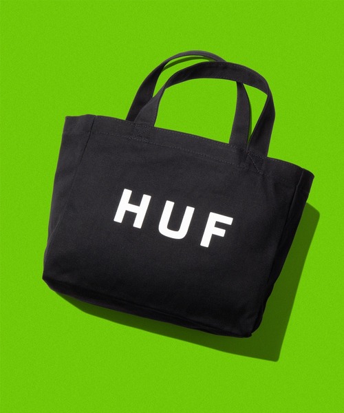 HUF(ハフ)の「HUF OG LOGO TOTE BAG S(トートバッグ・メンズ・ブルー/ナチュラル/グレイッシュベージュ/ブラック・O/S)」の2枚目の写真