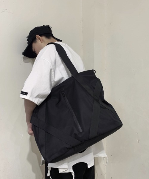 link lot(リンクロット)の「【大容量】2WAYビッグショルダートートバッグ(トートバッグ・メンズ・ブラック/グリーン・F)」の2枚目の写真