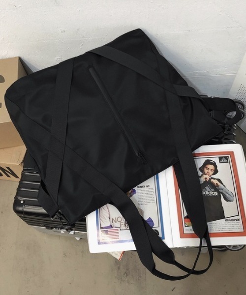 link lot(リンクロット)の「【大容量】2WAYビッグショルダートートバッグ(トートバッグ・メンズ・ブラック/グリーン・F)」の5枚目の写真
