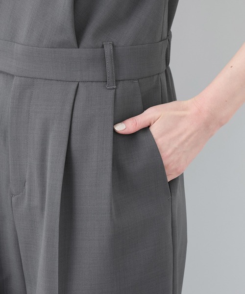 ROPE' PICNIC（ロペピクニック）の「【UVカット・接触冷感】イージーケアオールインワン（つなぎ/オールインワン・レディース・ベージュ/チャコールグレー・38/36）」の16枚目の写真