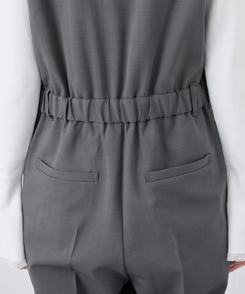 ROPE' PICNIC（ロペピクニック）の「【UVカット・接触冷感】イージーケアオールインワン（つなぎ/オールインワン・レディース・ベージュ/チャコールグレー・38/36）」の17枚目の写真