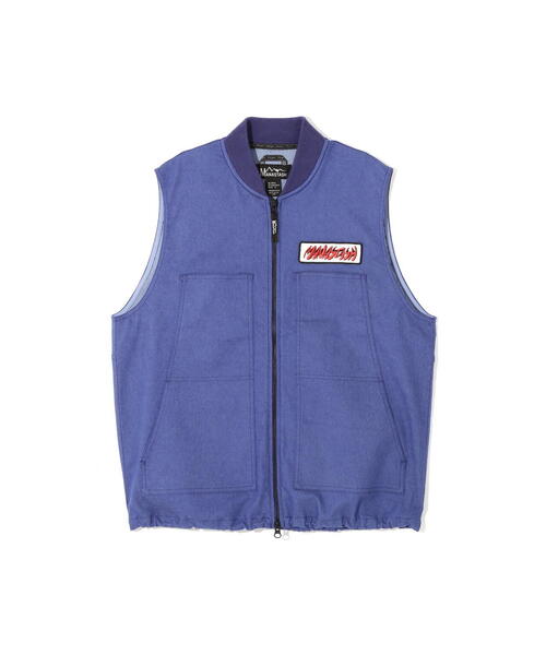 MANASTASH（マナスタッシュ）の「MANASTASH/マナスタッシュ/PATCHED LOGO WORK VEST（ベスト・メンズ・ブラック/ブルー・S/M/L/XL）」の22枚目の写真