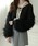 Ambre NeigeiAul[Wj́utulle sleeve ribbon knit cardigan / `[{jbgJ[fBKiJ[fBK/{jvbubN