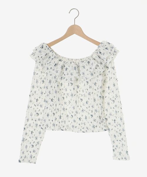 MAJESTIC LEGON(マジェスティックレゴン)の「前後2wayカットレースフリルトップス(Tシャツ/カットソー・レディース・アイボリー/ブラック/ホワイト系その他2・MEDIUM)」の13枚目の写真